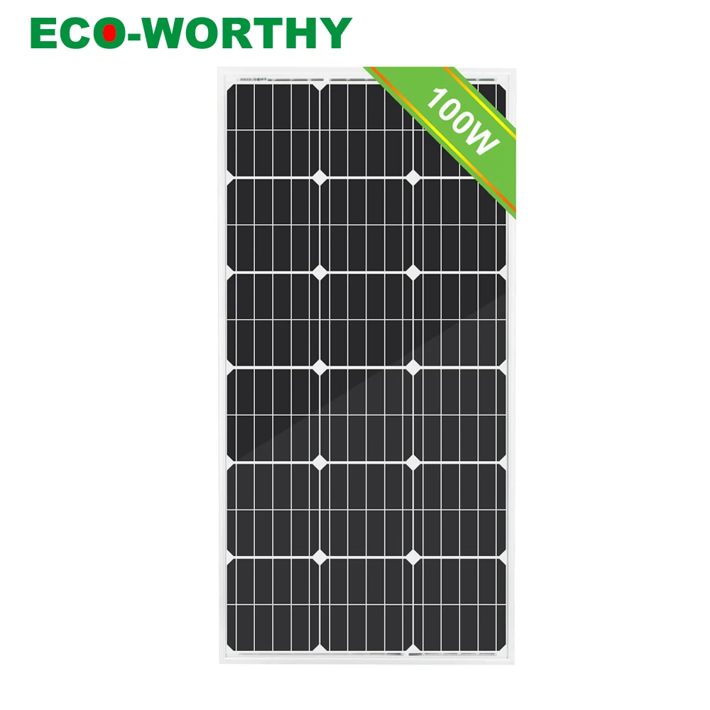 ECOWORTHY 18V солнечная панель 100W 200w 300w 400w 12V зарядное устройство монокристаллический солнечный элемент для 12V солнечная панель 1000w система