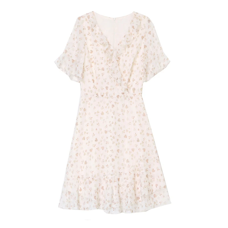 

2021 summer new chiffon skirt simple, comfortable, elegant, self-cultivation trend fashion temperament dress women