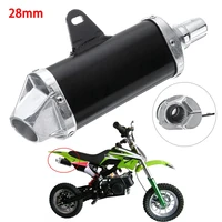 28mm exhaust muffler pipe for motorcycle dirt bike atv quad 50cc 150cc black