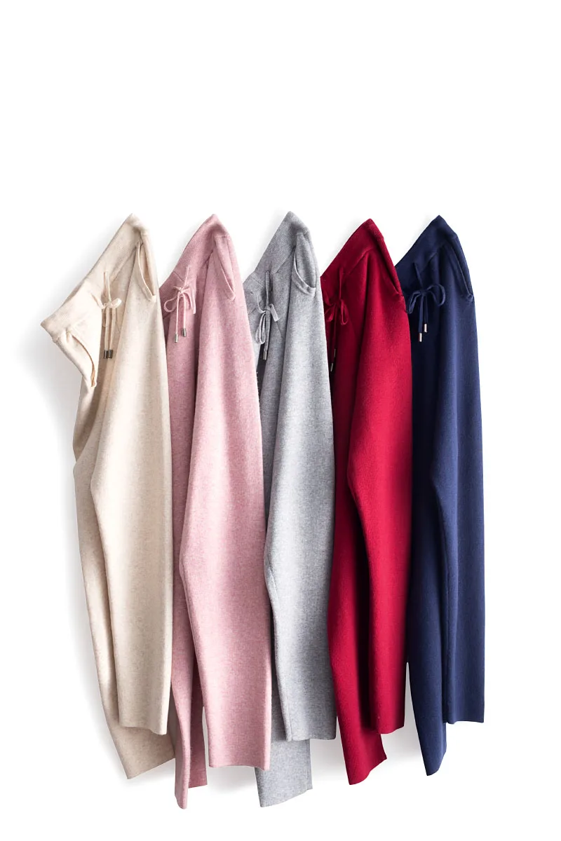 

Trousers Women Promotion None Wool Sweatpants Pants For Boutique Cashmere Knit Casual Female 2020 New Wild High Waist Slim Flat