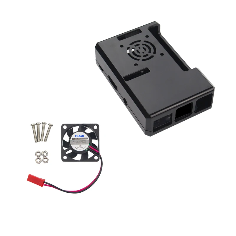 Для Raspberry Pi 3 чехол ABS Чехол Коробка Carcasa Raspberry Pi 3B корпус с охлаждающим вентилятором теплоотвод для Pi3 B Plus чехол