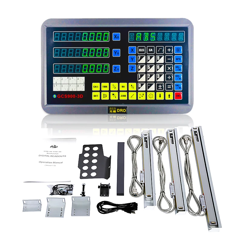 

HXX 3 Axis For Lathe Set Digital Exact Measurement Electronic Level Tools Readout DRO 1UM Linear Scale Milling Drill Machine
