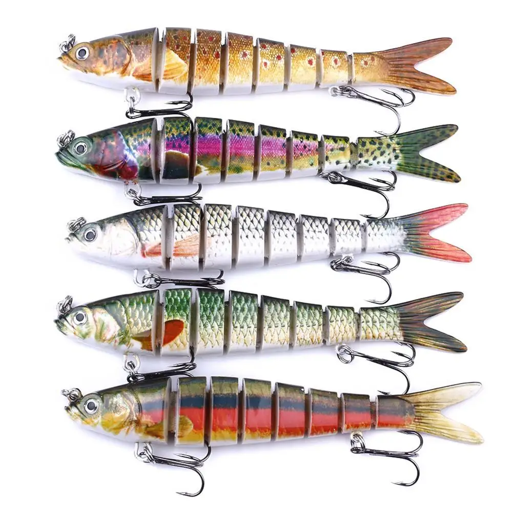 

13.7cm 27g Multi Jointed 3D Eye Simulation Fish Fishing Bait Lure with Hook