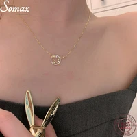 925 sterling silver planet micro inlay pendant clavicle chain necklace plating 14k gold women fashion dress jewelry accessories