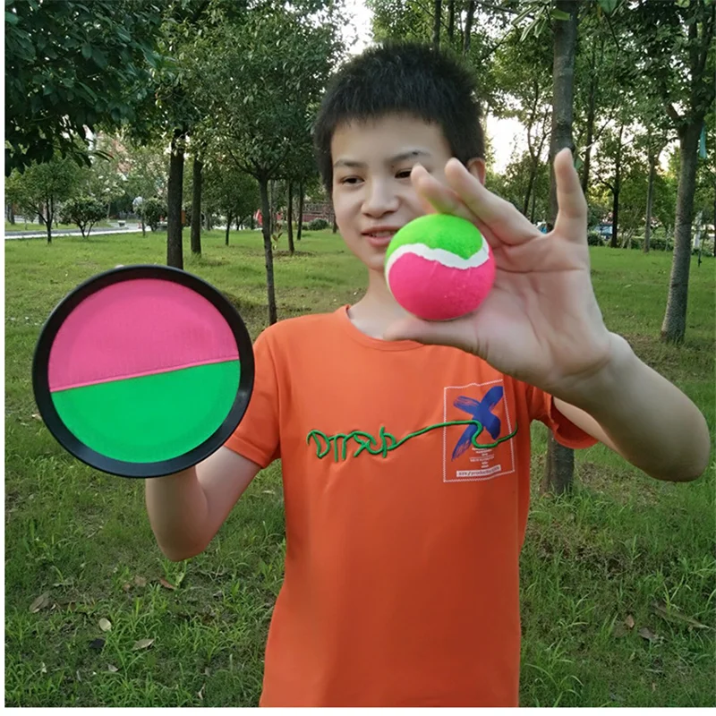 

1Set Sucker Sticky Ball Toy Outdoor Sports Catch Ball Game Set Throw And Catch Parent-Child Interactive Toys For Kids