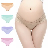 popular women briefs plus size mlxl2xl3xl belly panties underwear thongs u type soft low waist pregnant lingerie