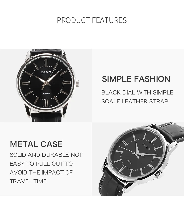 Casio Часы Бизнес простые мужские часы MTP-1303L-1A