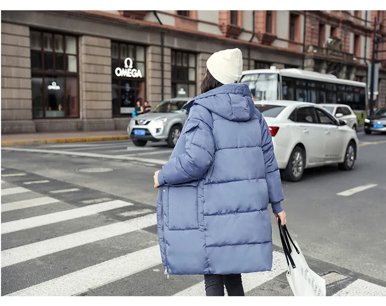 Long Parkas Female Women Winter Coat Thick Warm Cotton Hooded Basic Jacket Womens Winter Outerwear chaqueta mujer