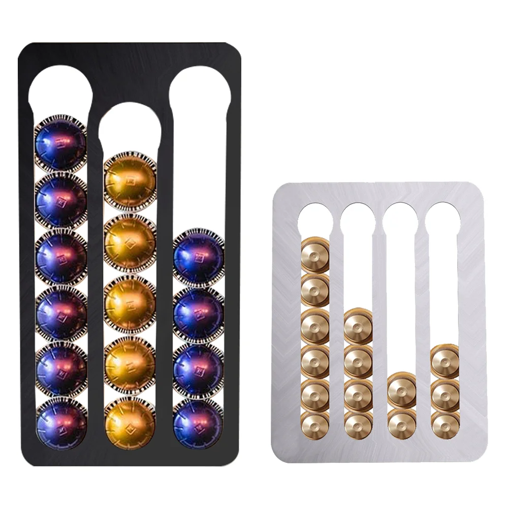 

Metal Coffee Pods Holder Aluminum Mirro-Plating Stand Coffee Capsule Storage Rack Nespresso Coffee Capsulas Stand For Nespresso