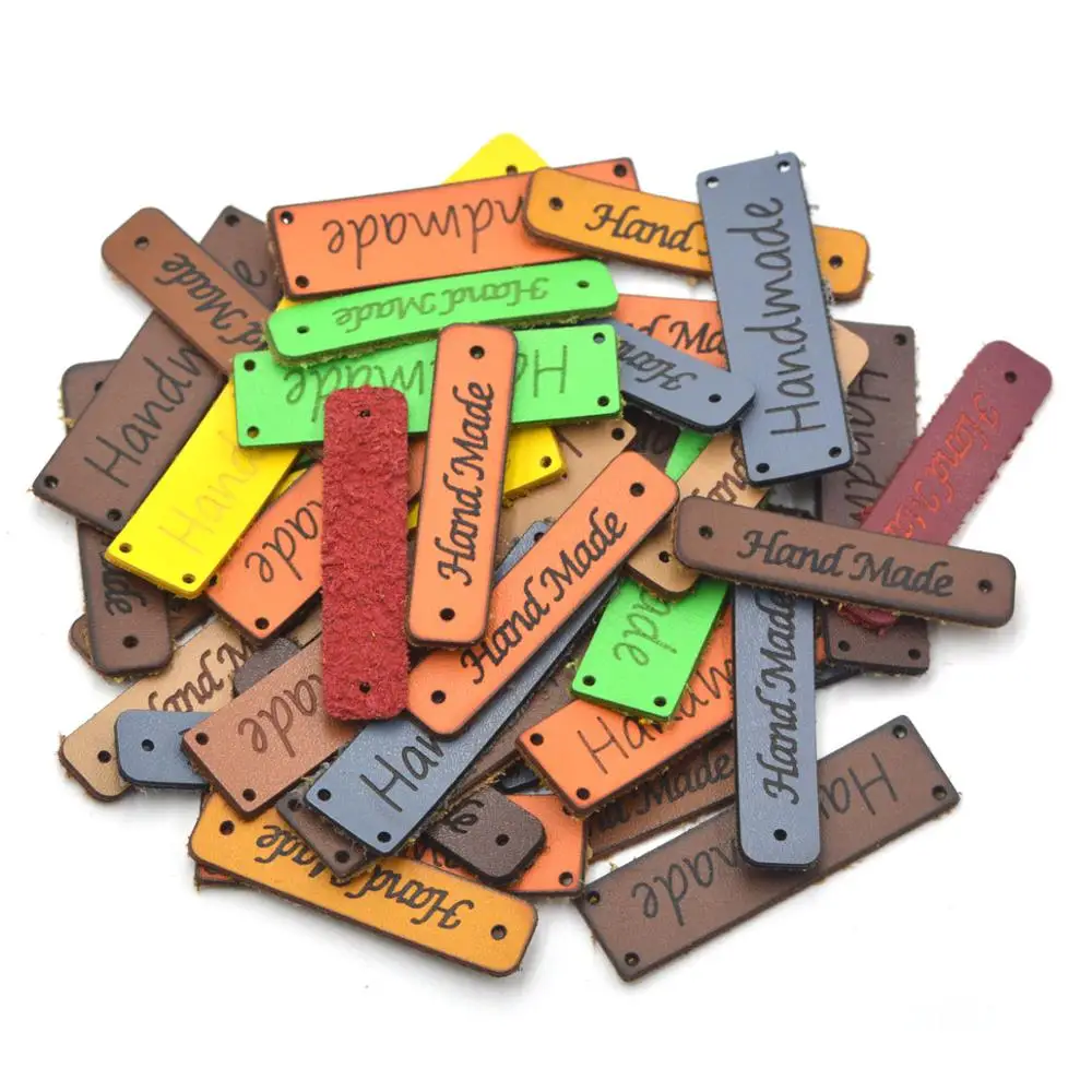 KALASO Высокое качество 20 шт. этикетки ручной работы бирки одежда кожаная ручная