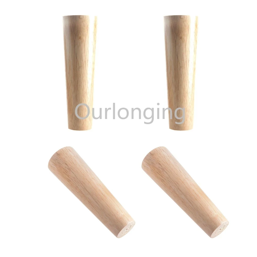 

4 шт. натуральное дерево надежный 180x58x38mm деревянные ножки для мебели в форме конуса деревянный средства ухода за кожей стоп для стол с прокла...