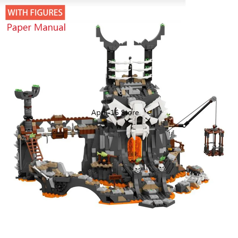 

Ultra Dragon Building Blocks Skull Sorcerer Dungeons Mech Golden Set Bricks Toys for Children Compatible 71722 71721 71718