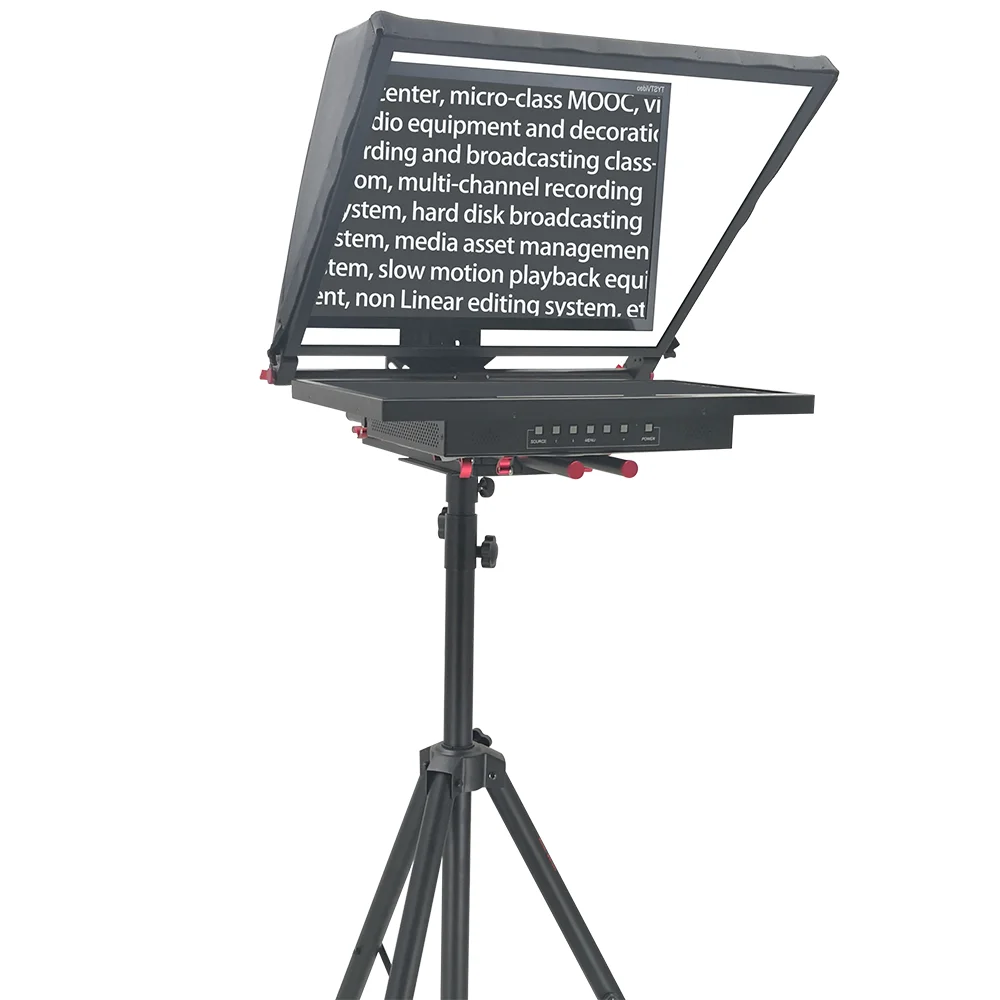 

Foldable broadcast teleprompter for Speech/Studio room/School 21 inch Highlight Dual Screen teleprompter Embedded Teleprompter
