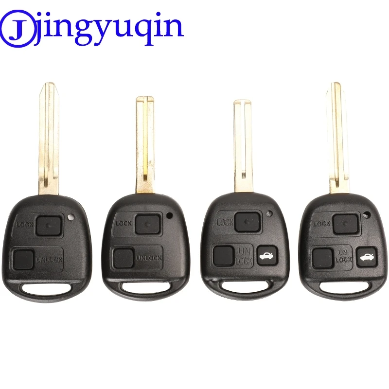 Чехол для ключей jingyuqin Toy43 Toy48 2/3 кнопки чехол Toyota Avensis Corolla Lexus Rav4 с резиновой