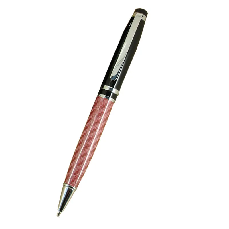 

ACMECN Unique Curve Glass Fiber Ballpoint Pen Classic Black Carbon Fiber Ball Pen with branded Retractable Writing Instruments