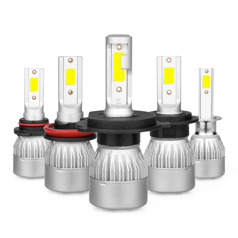 2x автомобильные аксессуары H7 Led H4 H11 H8 9006 H1 9005 COB Автомобильные фары лампы 5000K 6500K 8500K