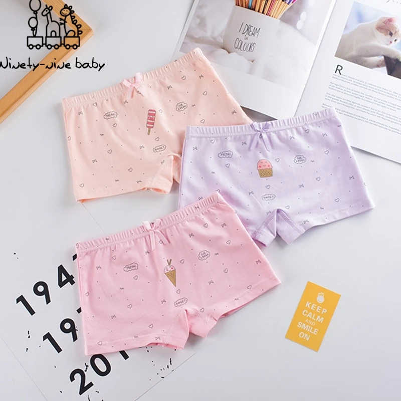Хлопковое нижнее белье для девочек детские мягкие удобные и дышащие трусики с