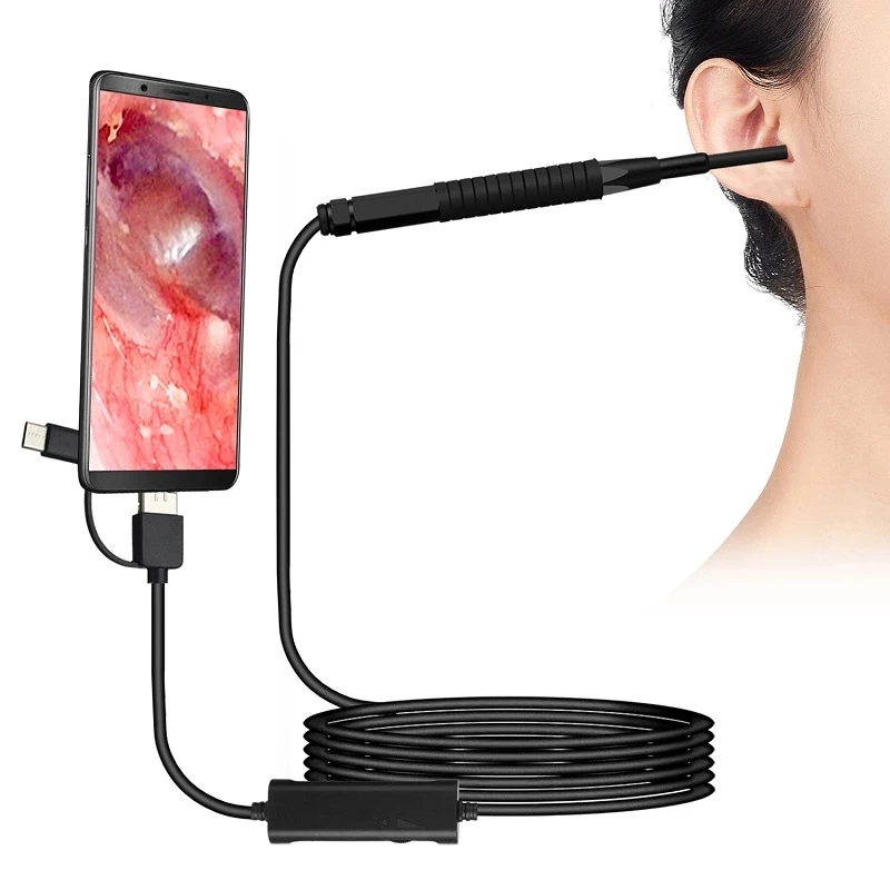 

3.9MM 720P HD Earscope Cleaner 3in1 USB Otoscope Inspection Ear Camera Borescope Earwax Removal Wireless WIFI Earpick Endoscope