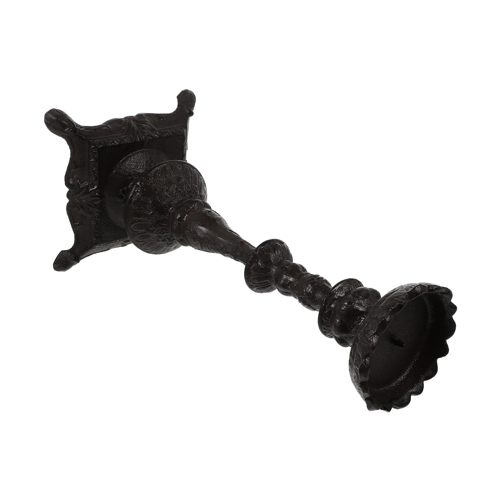 

1Pc European Retro Style Cast Iron Art Candlestick Adornment for Home Desktop