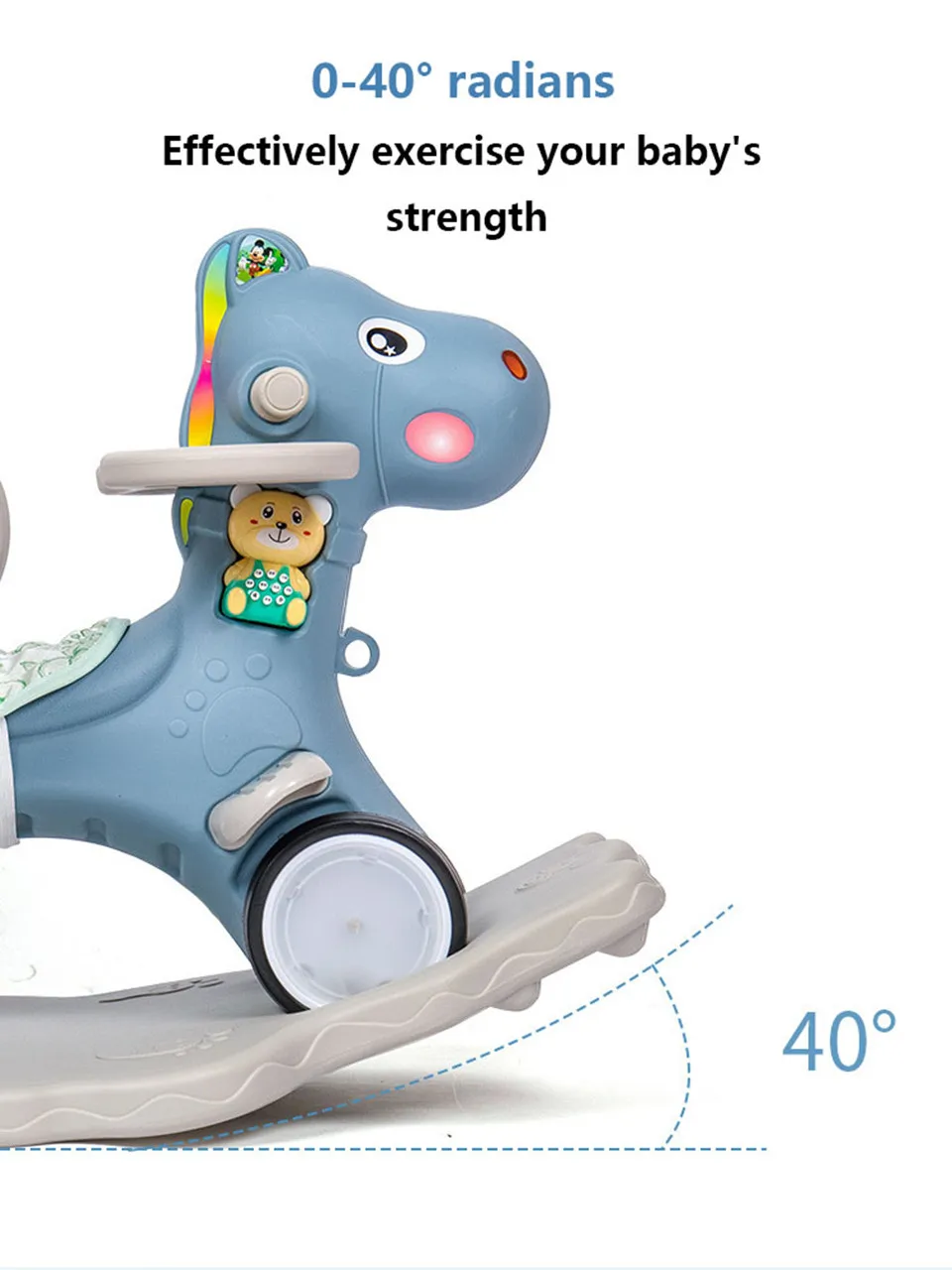 Дети Сияющие 2 в 1 животные качающиеся лошади Детские лошади Stroller1-6Y многофункциональные кресла-качалки Троянские игрушки для детского подарка