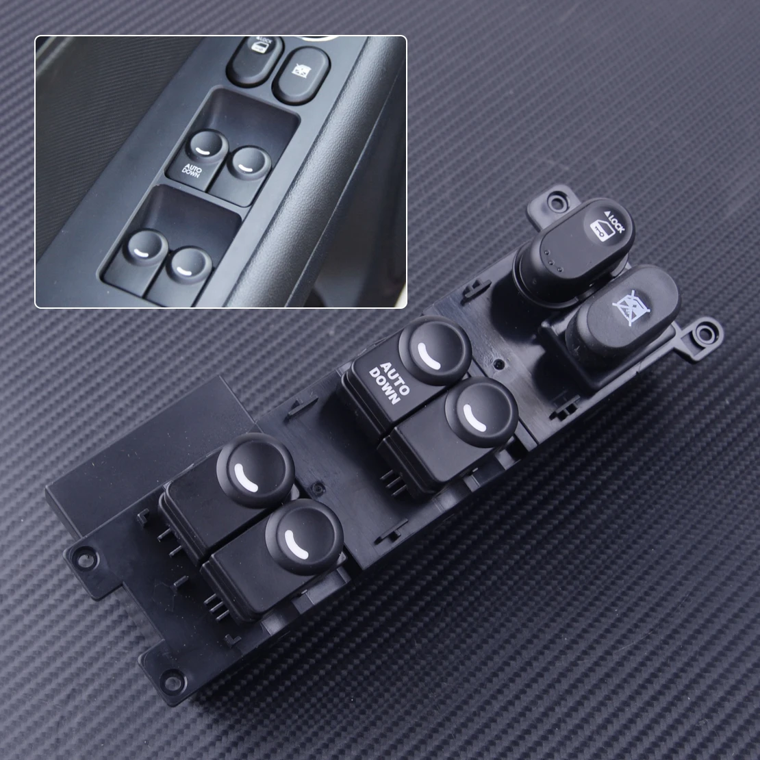 Черная кнопка переключателя главного окна питания DWCX LHD Plastic 93570 2L010 подходит для