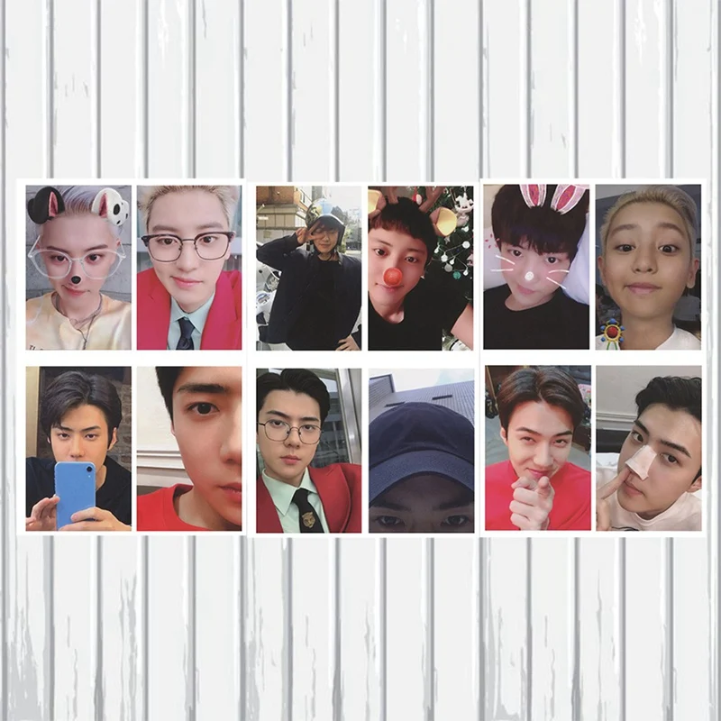 4 шт./компл. экзо CHANYEOL SEHUN самодельные Бумага ЛОМО карта фото плакат HD Фотокарта