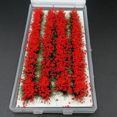 

One Sheet Long Flower Stripe Clusters Artificial Flower Tufts Model Scenery Railway DIY Toy