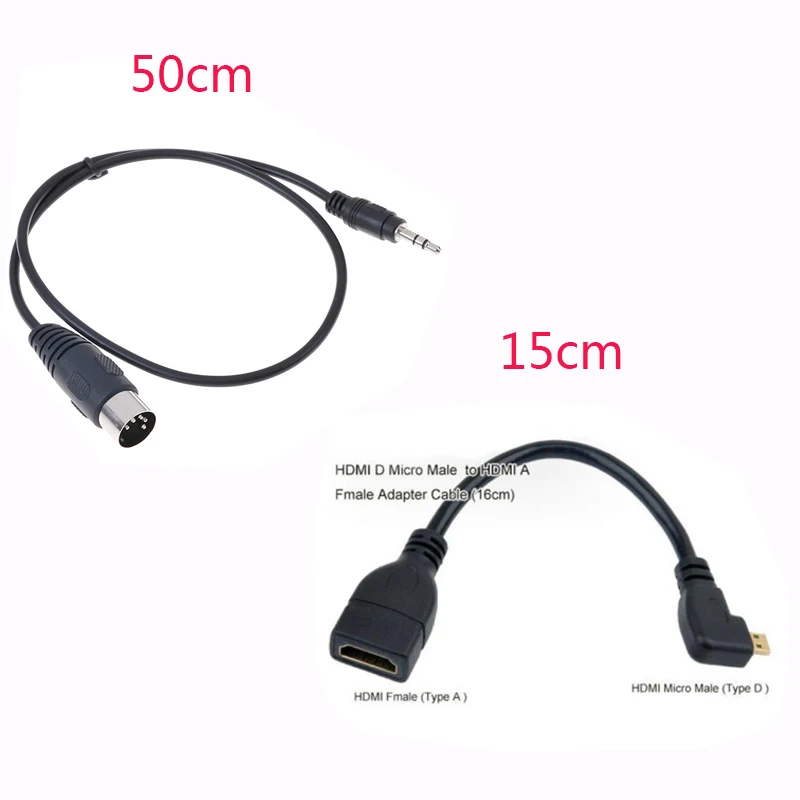5 Pin Din MIDI штекер 3 мм стерео джек аудио адаптер кабель 50 см|Кабели VGA| |