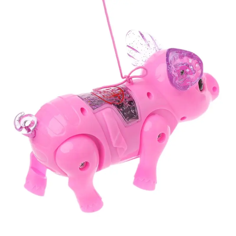 

Drop Ship 1 Piece Cute Dreamy Pig Pet With Light Walk Music Electronic Pets Robot Toys For Kids Boys Girls Gift