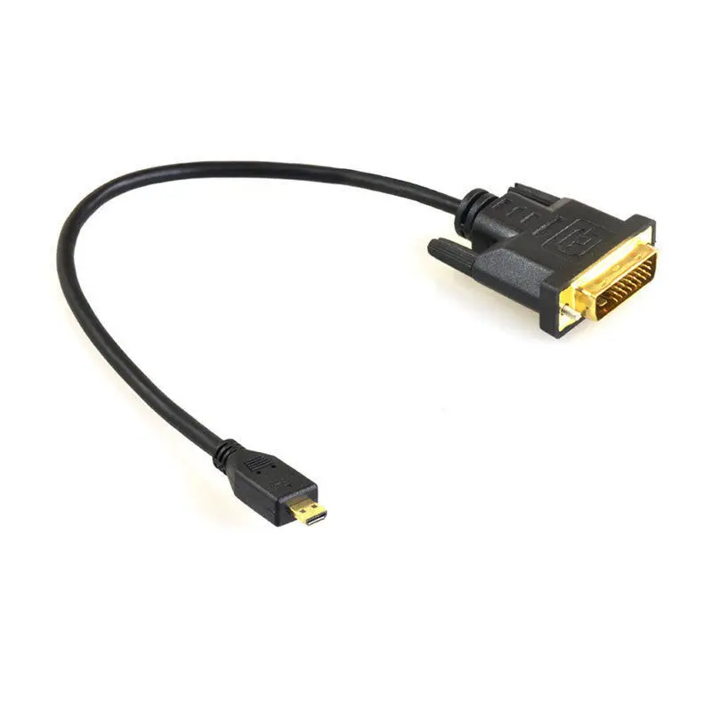 Micro HDMI к DVI 24 + 1 конвертер адаптер позолоченный HDTV Видео кабель передачи для ПК