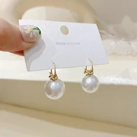 925 silver korean simple vintage pearl earrings high end geometry personality womens earrings jewelry christmas gifts