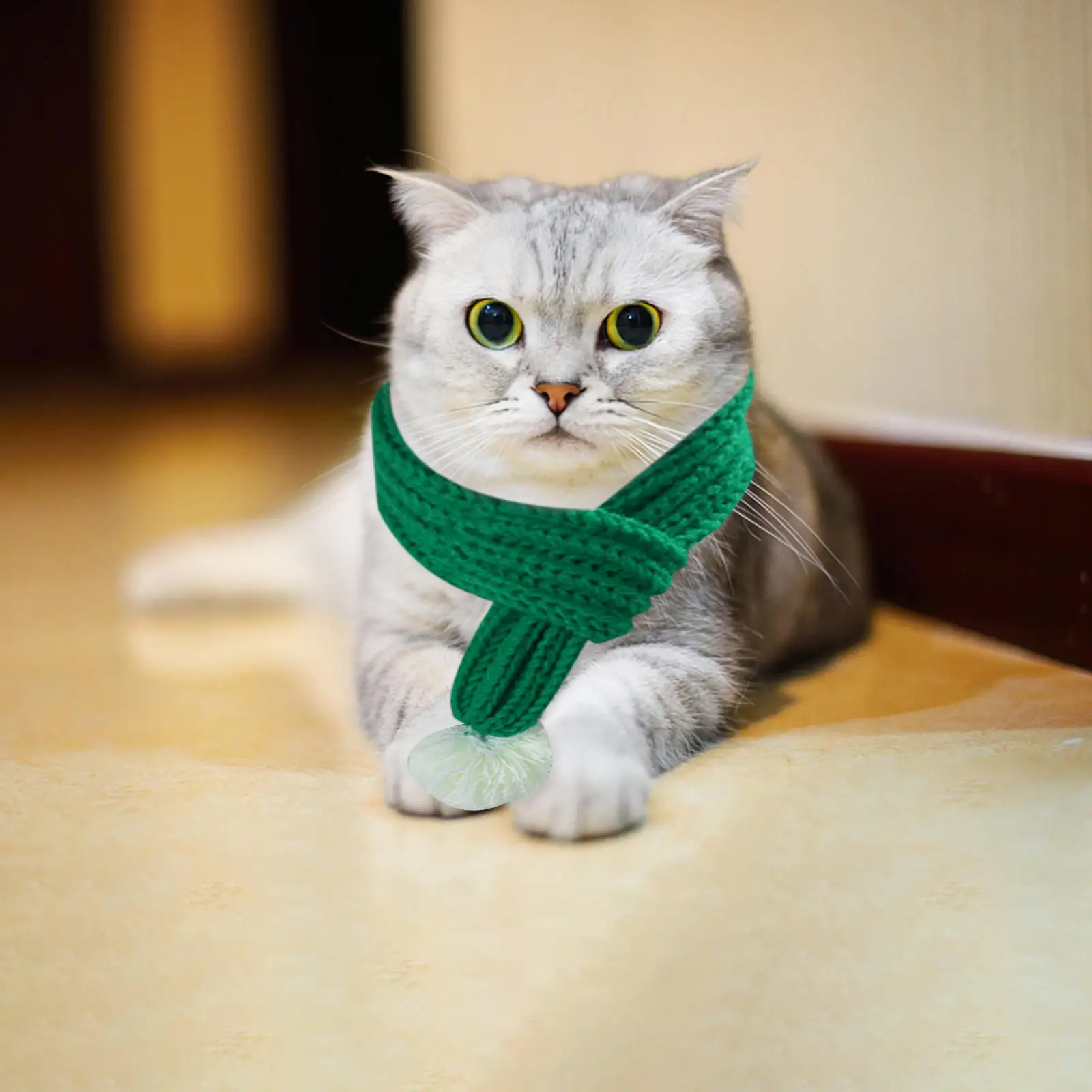 

2x Pet Knit Scarf Christmas Puppy Dog Cat Grooming Collar Neckerchief