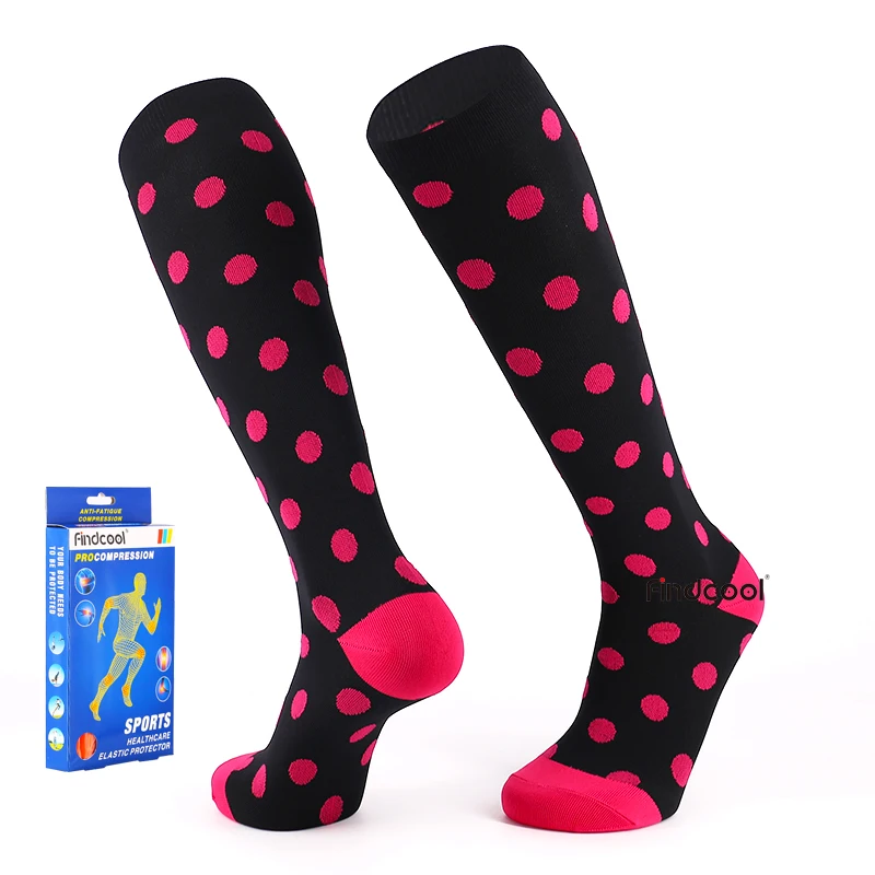 

Findcool Women Compression Running Socks Fashion Sports Long Socks Knee High