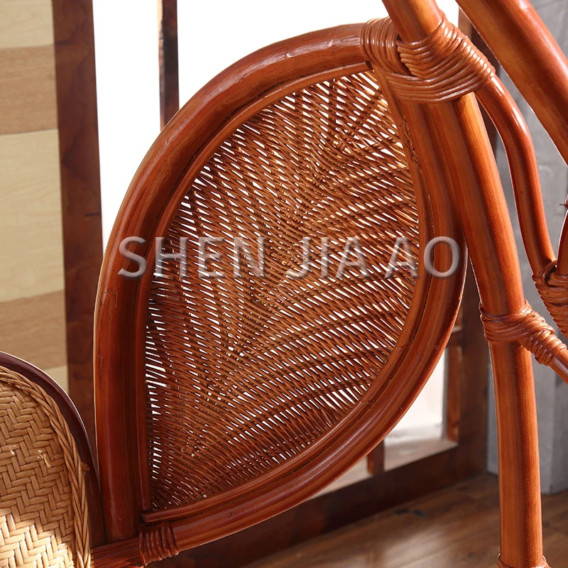 Southeast Asian Real Rattan Hanging Chair Basket Indoor Outdoor Balcony Swing Single Rocking | Мебель
