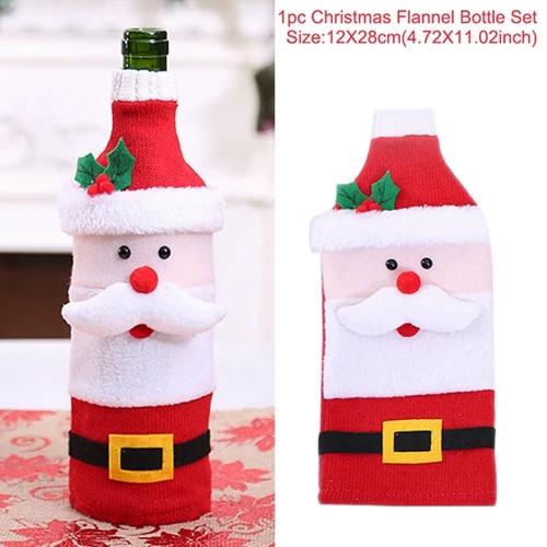 style 43 FENGRISE Santa Claus Wine Bottle Cover Christmas Decorations For Home Christmas Stocking Gift Navidad New Year's Decor - Color: style 43