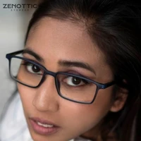 zenottic anti blue light blocking reading glasses for men women square full frame frame antireflective coated non spherical lens