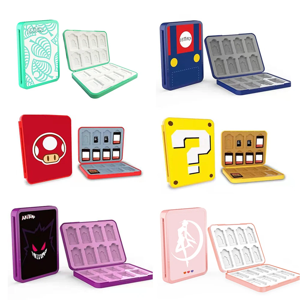 

Nintend Switch Accessories Cute Game Card Case Nintendoswitch SD Cards Pink Shell Swtch Storage Box for Nintendo Switch/Lite