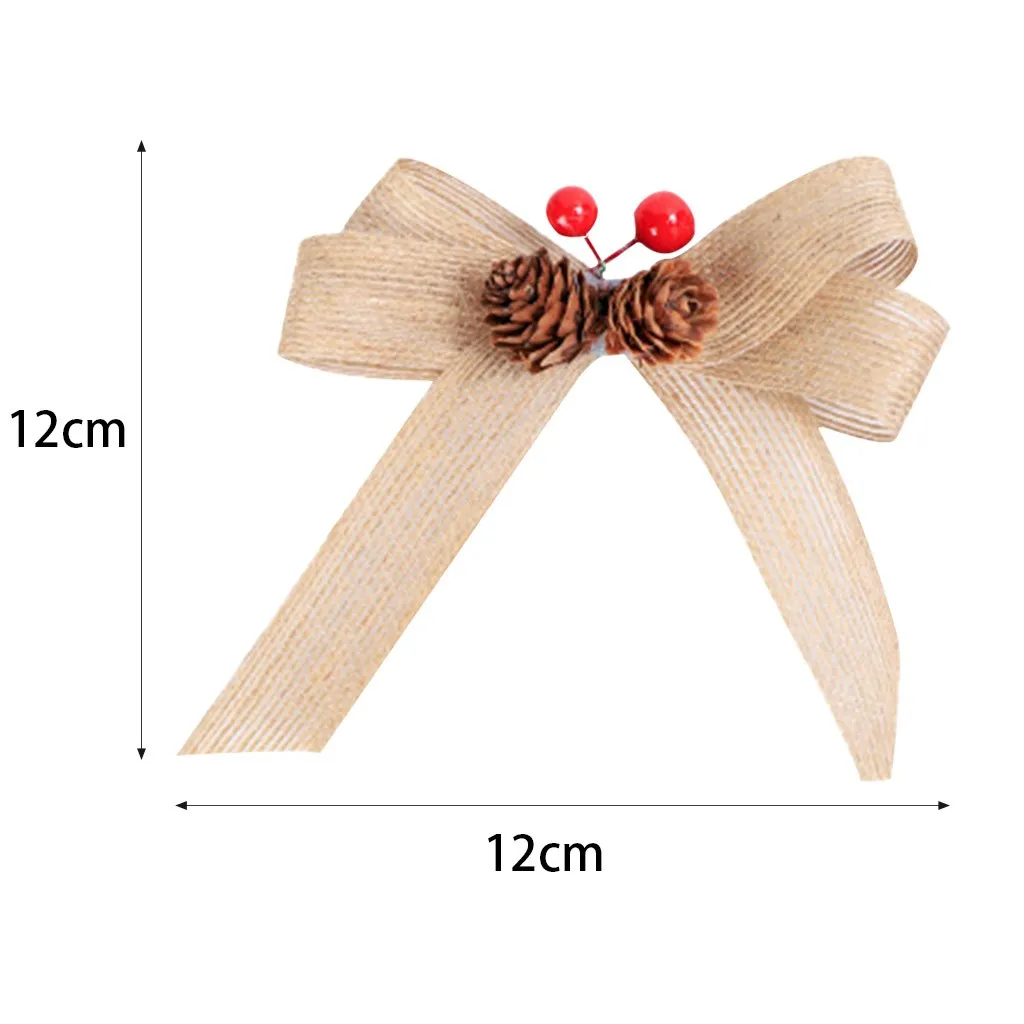 Рождественские конусы красные фруктовые украшения банты для рождественской