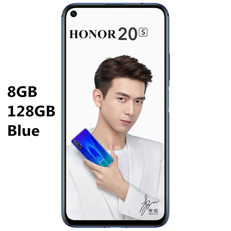 8GB 128GB Blue Honor 20 s 20 s смартфон Kirin 810 Восьмиядерный 6,26 дюймовый полноэкранный 48MP три камеры 3750 мАч GPU Turbo мобильный телефон - Цвет: 8GB 128GB Blue