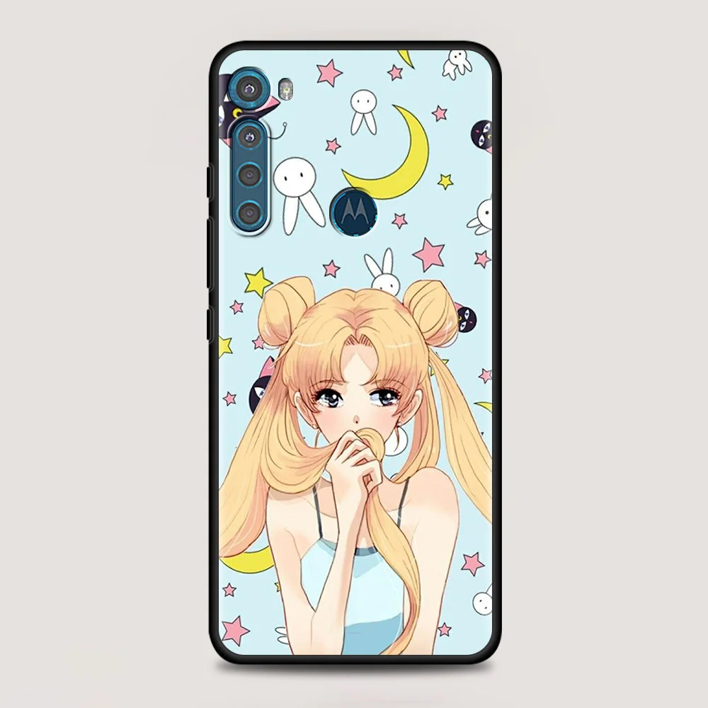anime girl magic girl for motorola one fusion case for moto g10 g9 g8 plus play power one g20 g30 g40 g50 g60 edge20 phone shell free global shipping