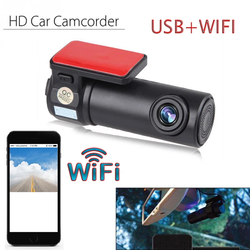 

Mini HD Wifi Hidden Car DVR Video Recorder Camcorder Dash Camera Support Night Vision AVI JPG USB3.0 Parking Monitoring