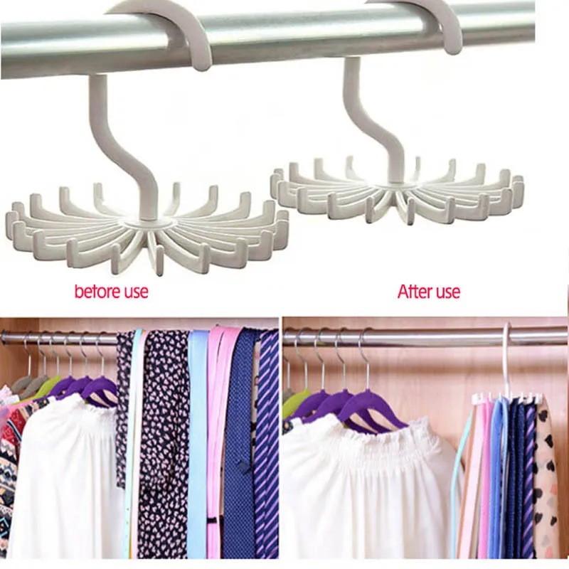 Вешалка органайзер скручивающийся шарф пояс галстук платок вешалка для стеллажа