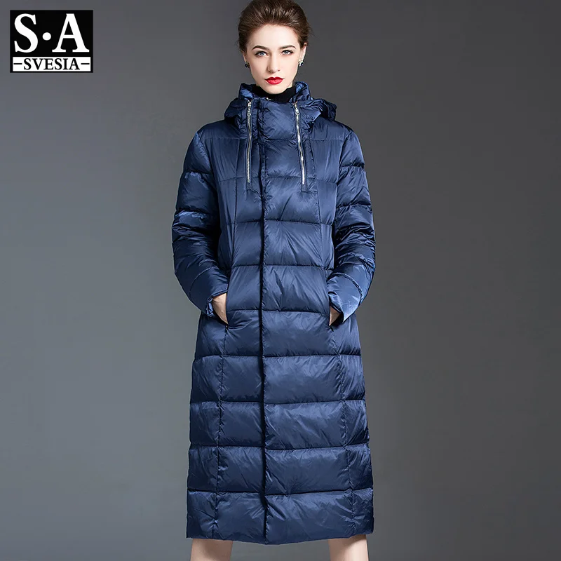 

Women's down coats tjacket 2022 long thick winter high waist large size hooded loose bread jackets coat