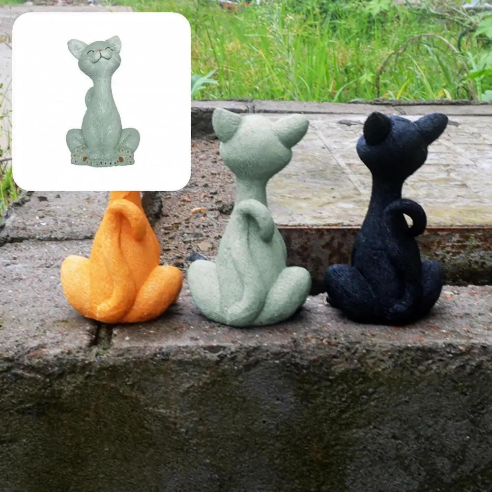 

Widely Applied Delicate Ornaments Animal Cat Art Figurine for Balcony