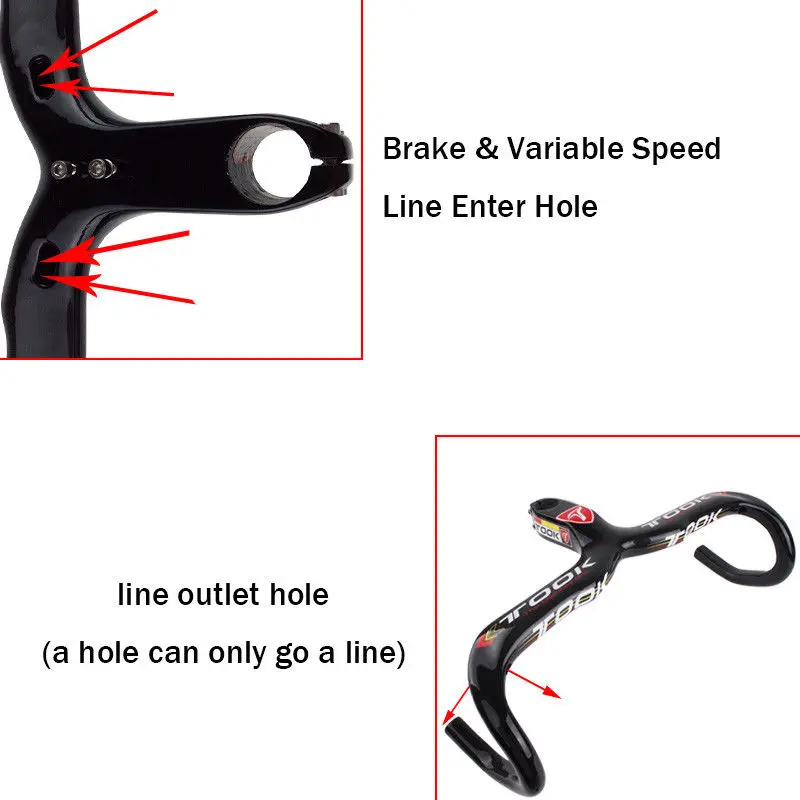 Руль из углеродного волокна 3K легкий шоссейный велосипед руль велосипеда