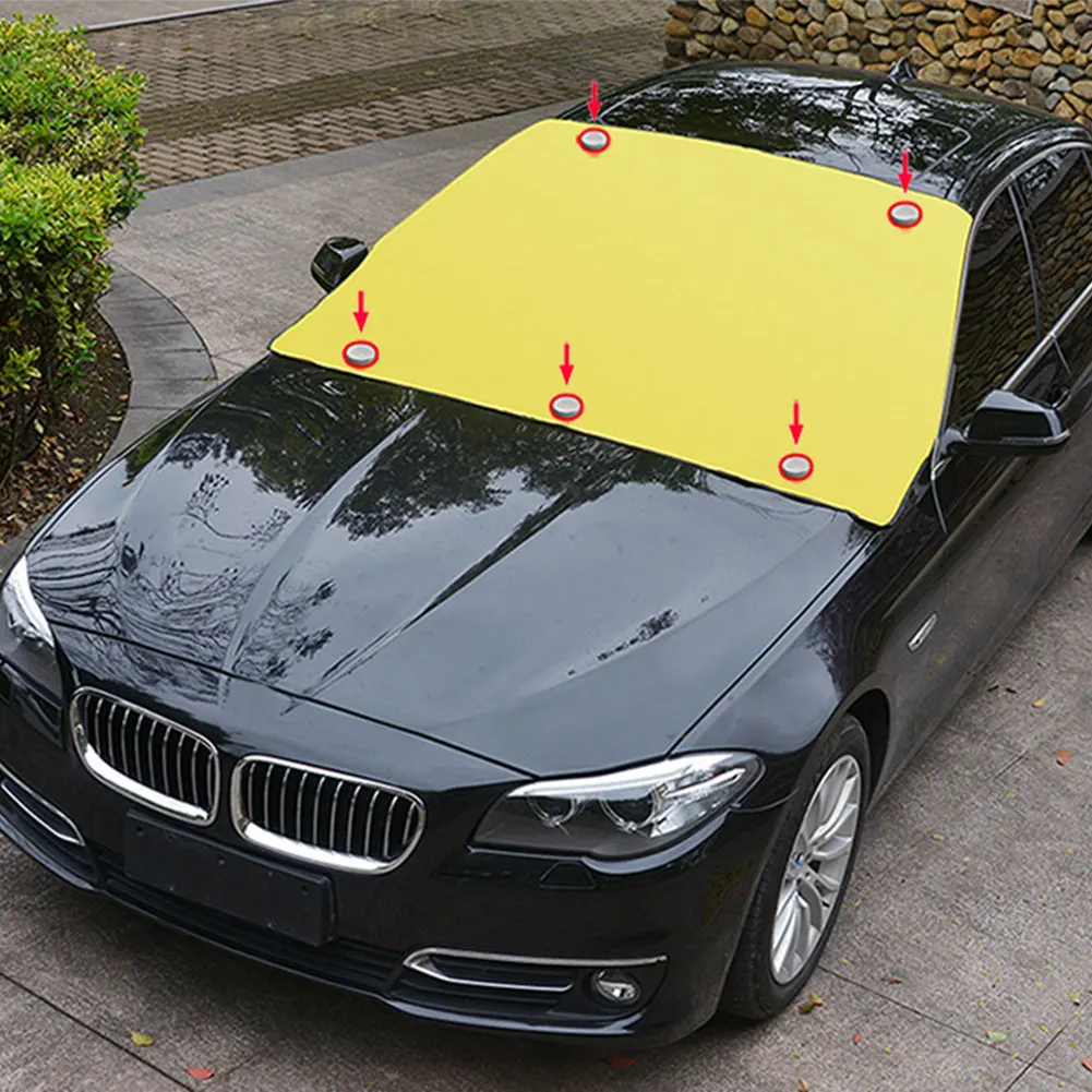 

Car Front Windshield Sunshade Snow Universal Magnetic Cover Windproof Soft All Seasons Portable UV Protection Accessories