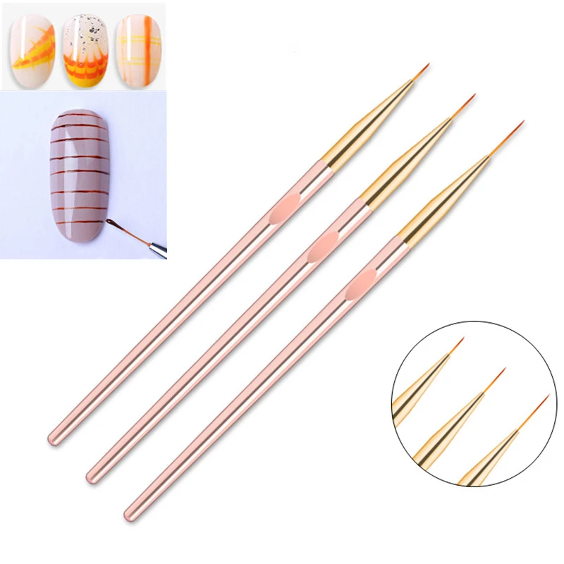 1/3 предмета в комплекте розы и золотая линия малярные кисти кисть для ногтей