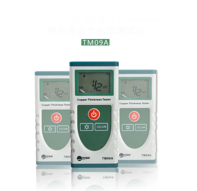 Цифровой тестер толщины медной фольги TM09A высокоточный измеритель для печатных