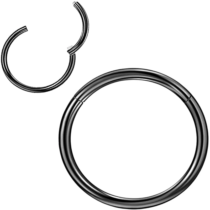 

1pc New 316L Surgical Steel Hinged Nose Rings Ring Color Body Piercing Nose Hoop Lip Rings For Women Men Couple Jewelry Gift