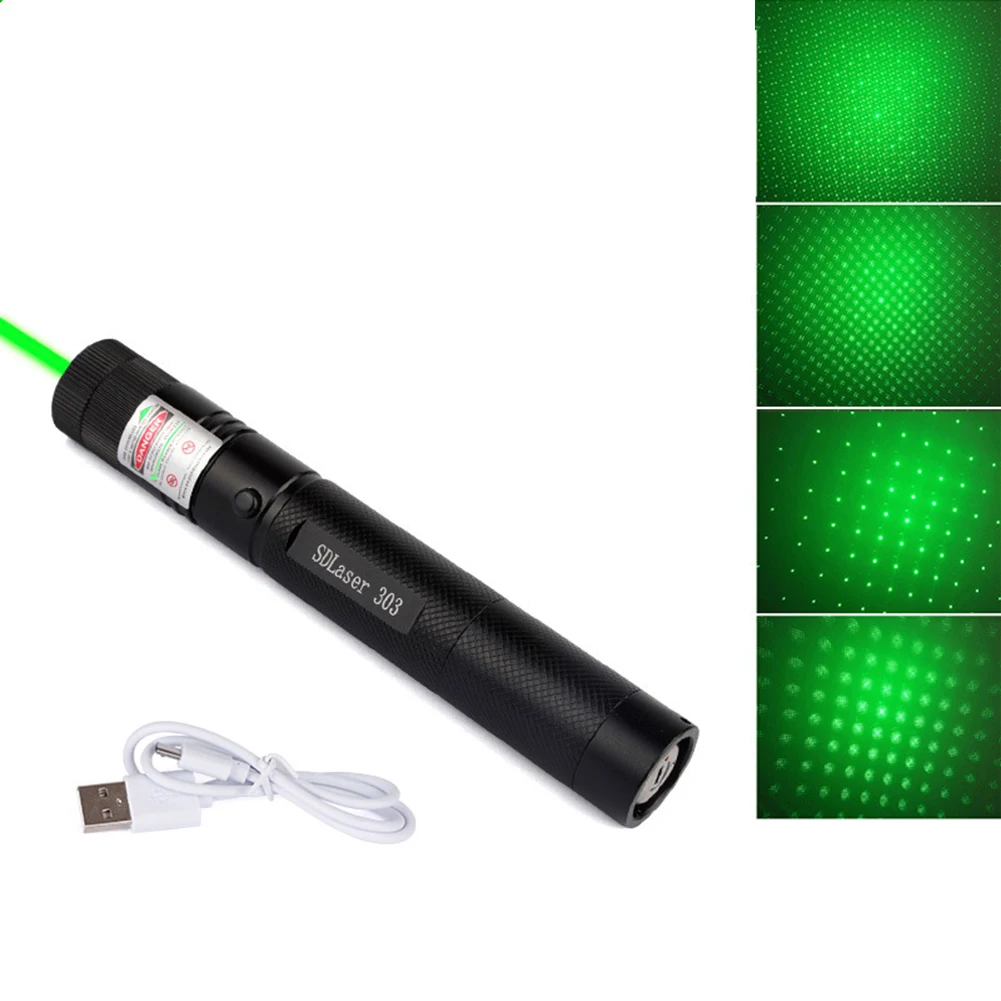 

Hunting USB Charging LED Laser Torch Flashlight High Powerful device Adjustable Focus Laser Pointer Pen for Outdoor Activities